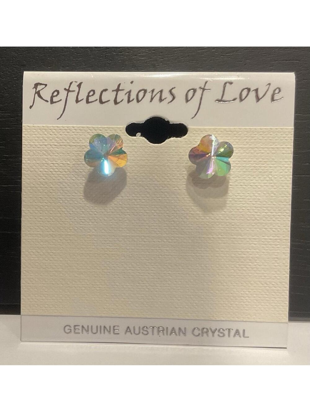 NWT REFLECTIONS OF LOVE Australian Crystal Stud Earrings #1041